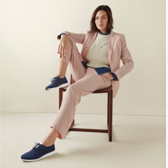 Cole Haan Size 10.5 Marine Blue Women's 2.ZEROGRAND Stitchlite Wingtip Oxfords - Picture 2 of 15